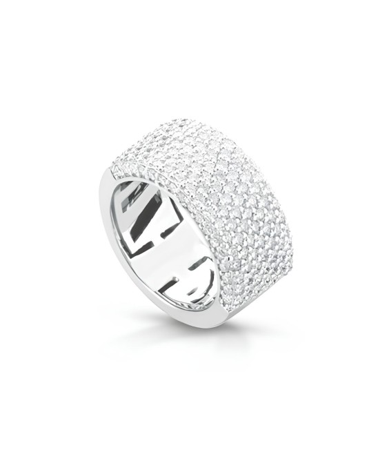 Anello a Fascia Splendore Infinito con Diamanti SG37675