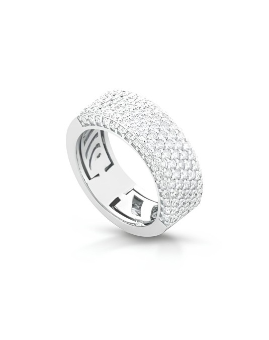 Anello a Fascia Splendore Eterno con Diamanti SG74467