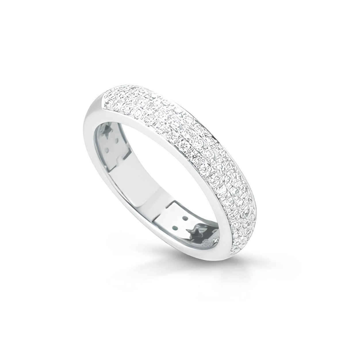 Anello a Fascia Eleganza di Luce in Oro Bianco 18k SG59861