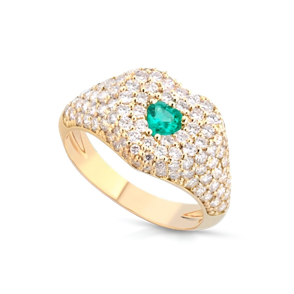 Anello Goccia di Smeraldo in Oro Giallo 18k SG68830