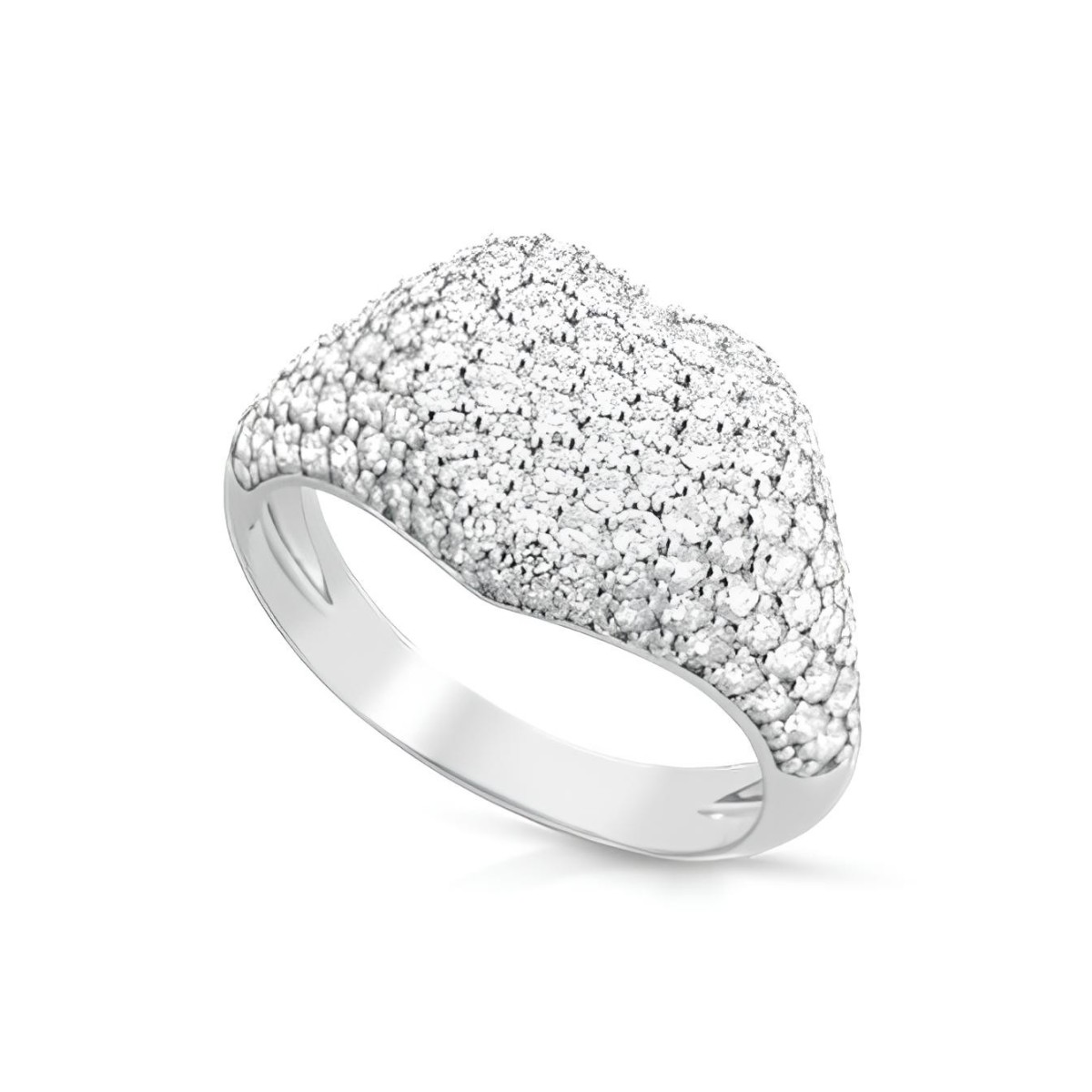 Anello Eleganza Radiosa con Diamanti in Oro Bianco 18k SG93665