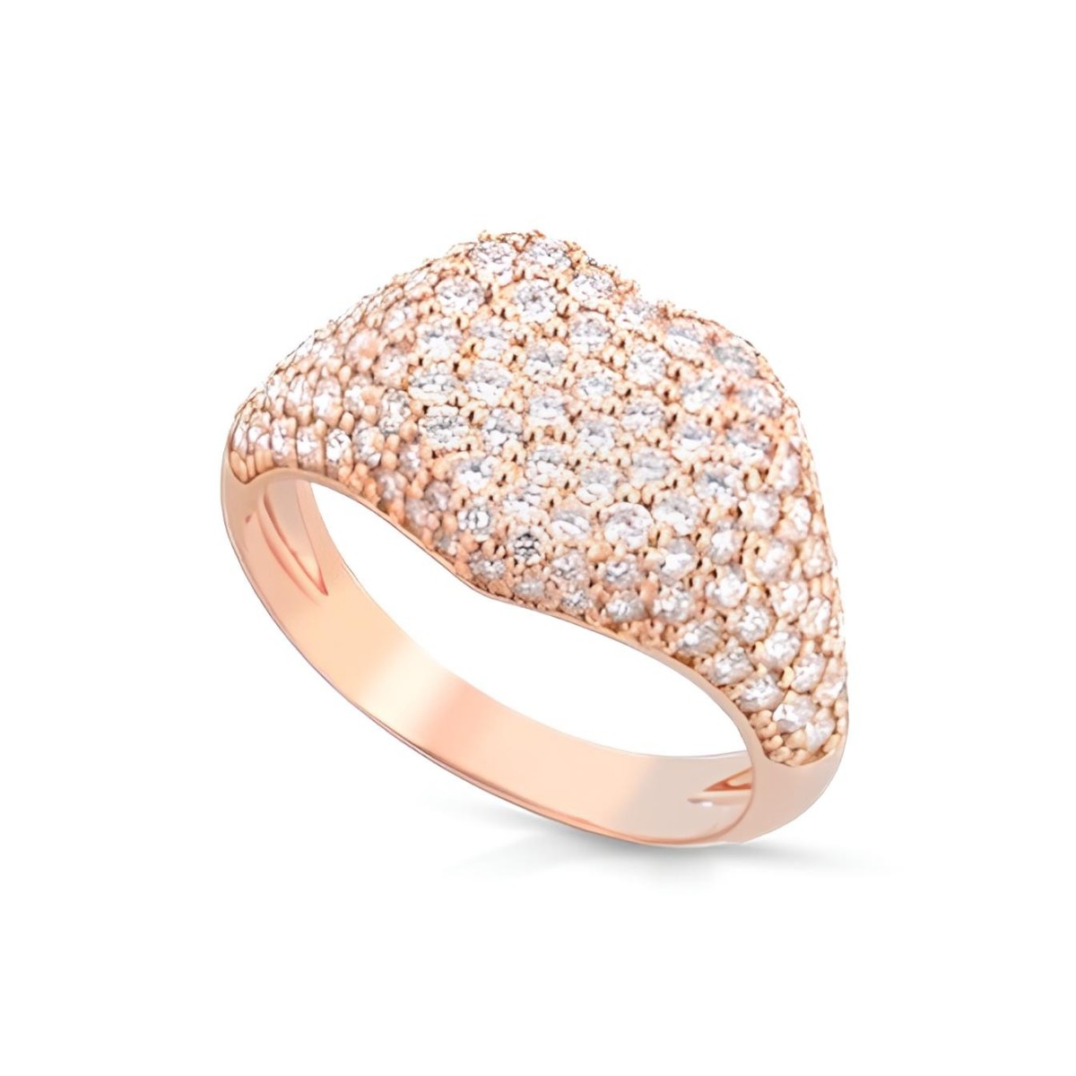 Anello Eleganza Radiosa con Diamanti in Oro Rosa 18k SG50345