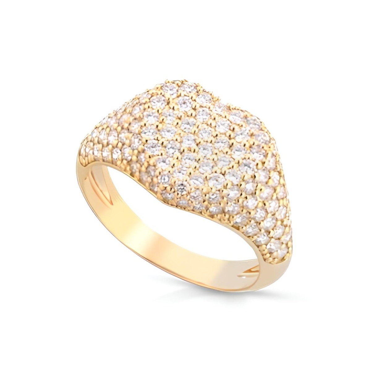 Anello Eleganza Radiosa con Diamanti in Oro Giallo 18k SG29058