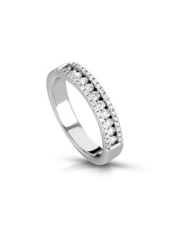 Anello Riflessi di Luce con Diamanti in Oro Bianco 18k SG59060
