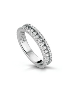 Anello Eleganza Lumina con Diamanti in Oro Bianco 18k SG12994