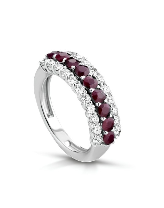 Anello Eterna Passione con Rubini e Diamanti SG42615