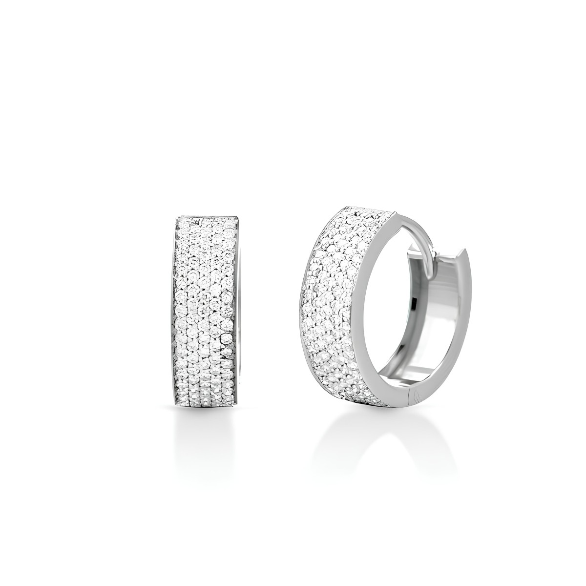 Orecchini Cerchio Majestic in Oro Bianco 18k SG27749