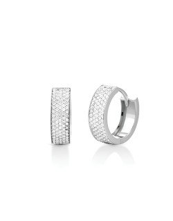 Orecchini Cerchio Majestic in Oro Bianco 18k SG27749