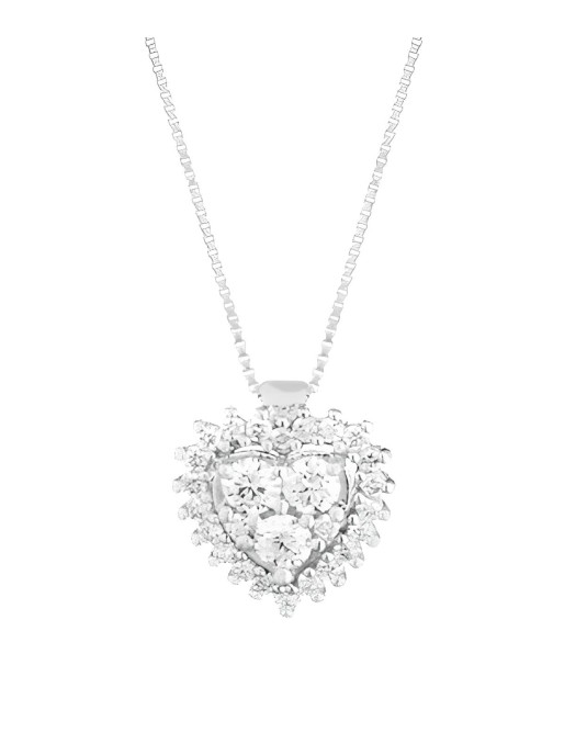 Collana Cuore di Luce in Oro Bianco 18k SG42692