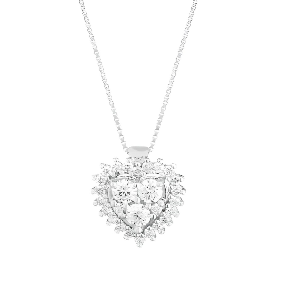 Collana Cuore di Luce in Oro Bianco 18k SG42692