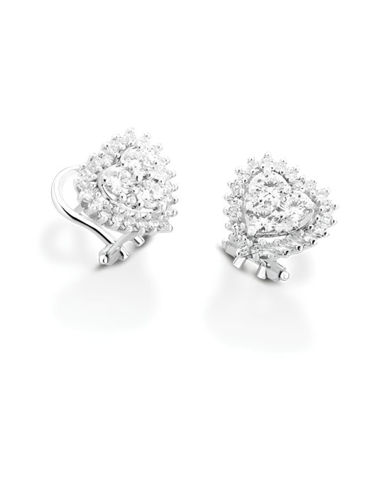 Orecchini Cuore di Luce in Oro Bianco 18k SG02275