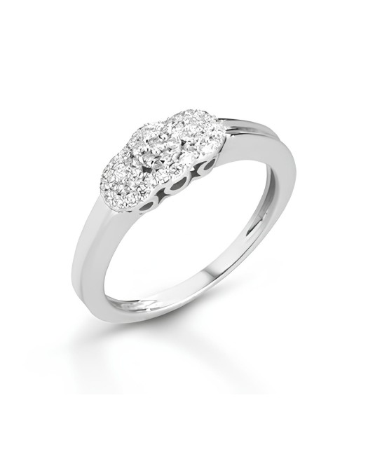 Anello Nuvola di Diamanti in Oro Bianco 18k SG50115