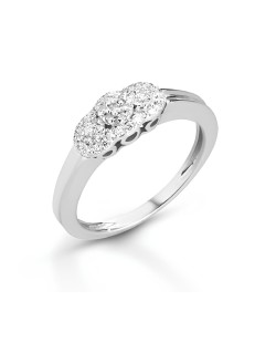 Anello Nuvola di Diamanti in Oro Bianco 18k SG50115