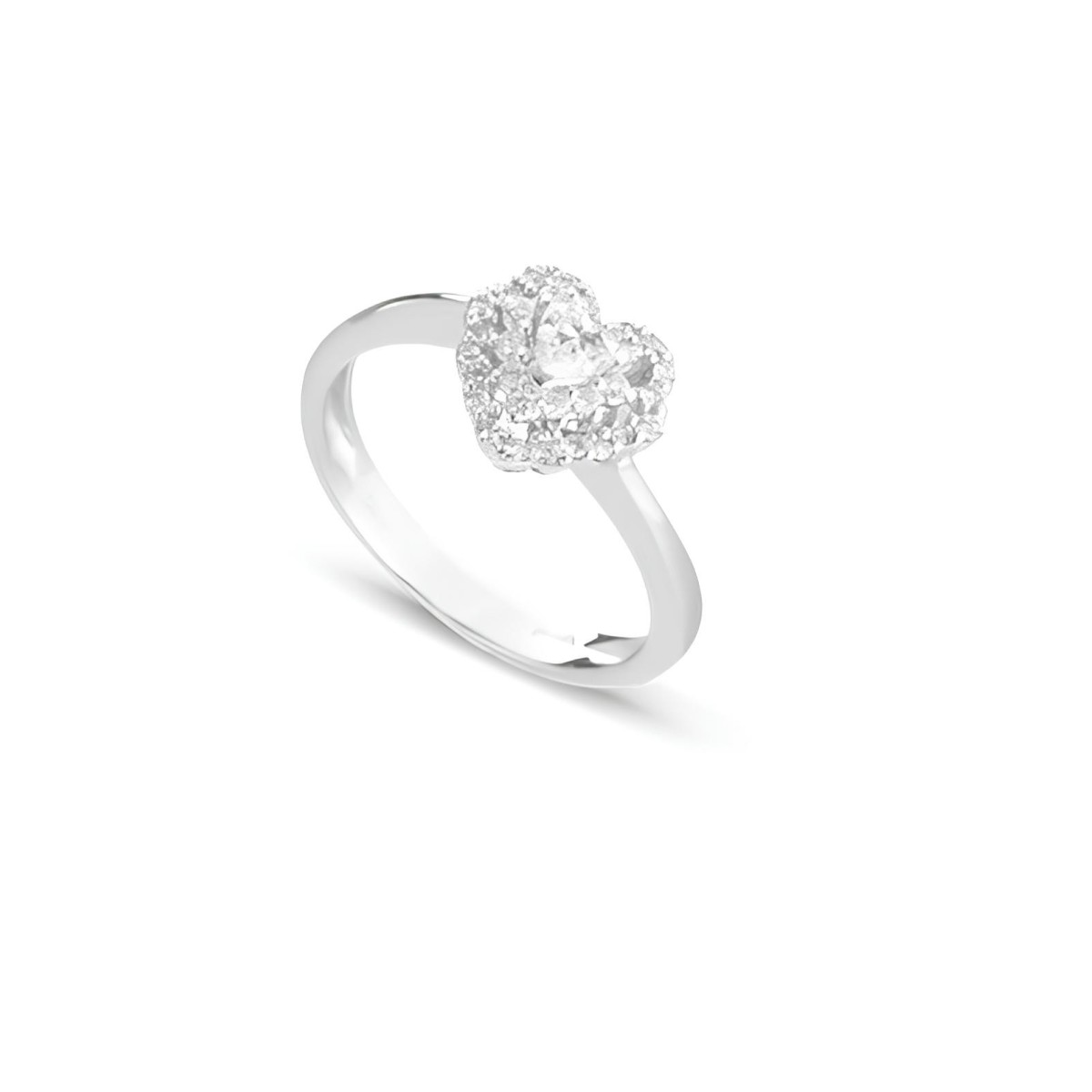 Anello Cuore Incantato in Oro Bianco 18k SG54718