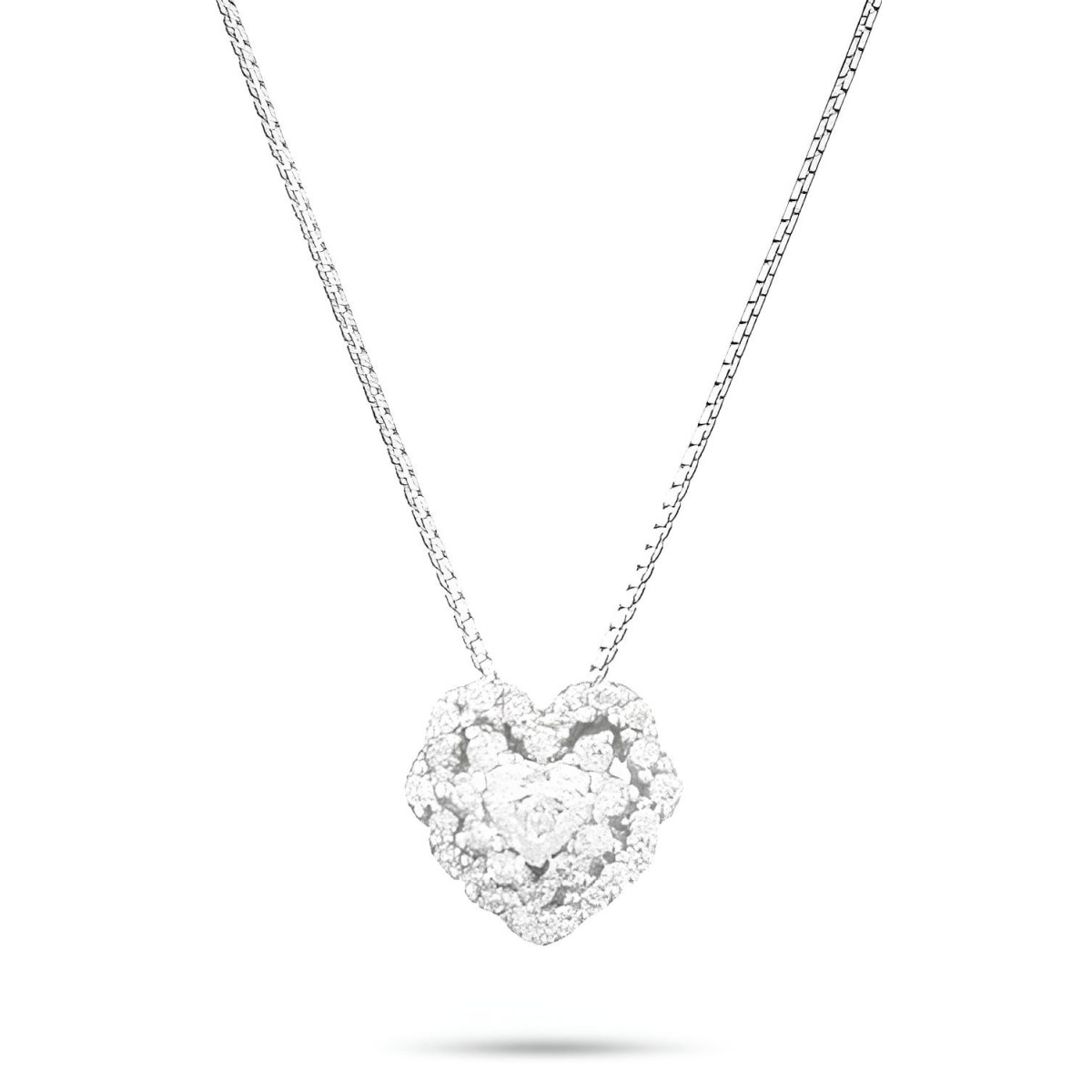 Collana Cuore Incantato in Oro Bianco 18k SG04016