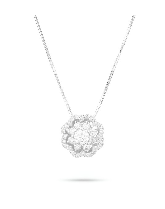 Collana Fiore di Luce in Oro Bianco 18k SG87308