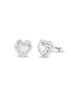 Orecchini Cuore Incantato in Oro Bianco 18k SG72855