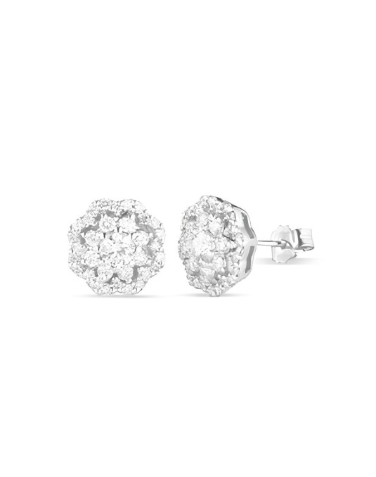 Orecchini Fiore di Luce in Oro Bianco 18k SG87849
