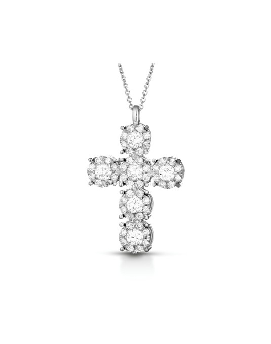 Croce Splendore Divino in Oro Bianco 18k SG67954