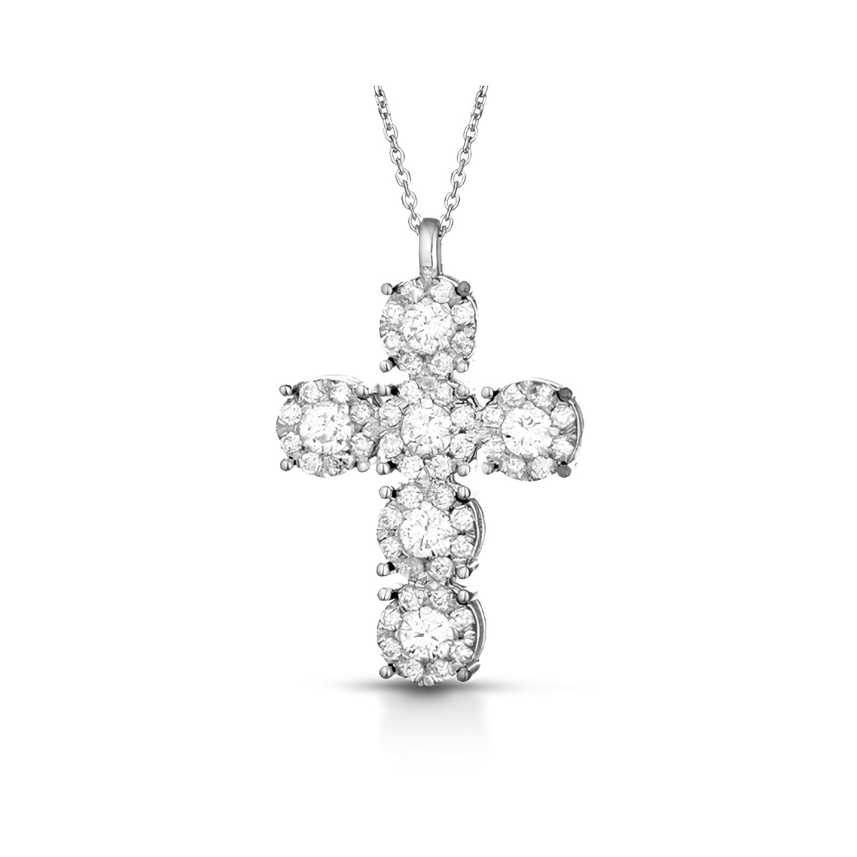 Croce Splendore Divino in Oro Bianco 18k SG67954