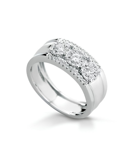 Anello Fascino di Diamante in Oro Bianco 18k SG65688