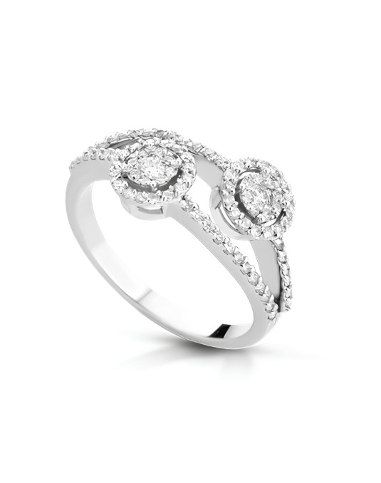 Anello Bilogy Armonia in Oro Bianco 18k SG23116