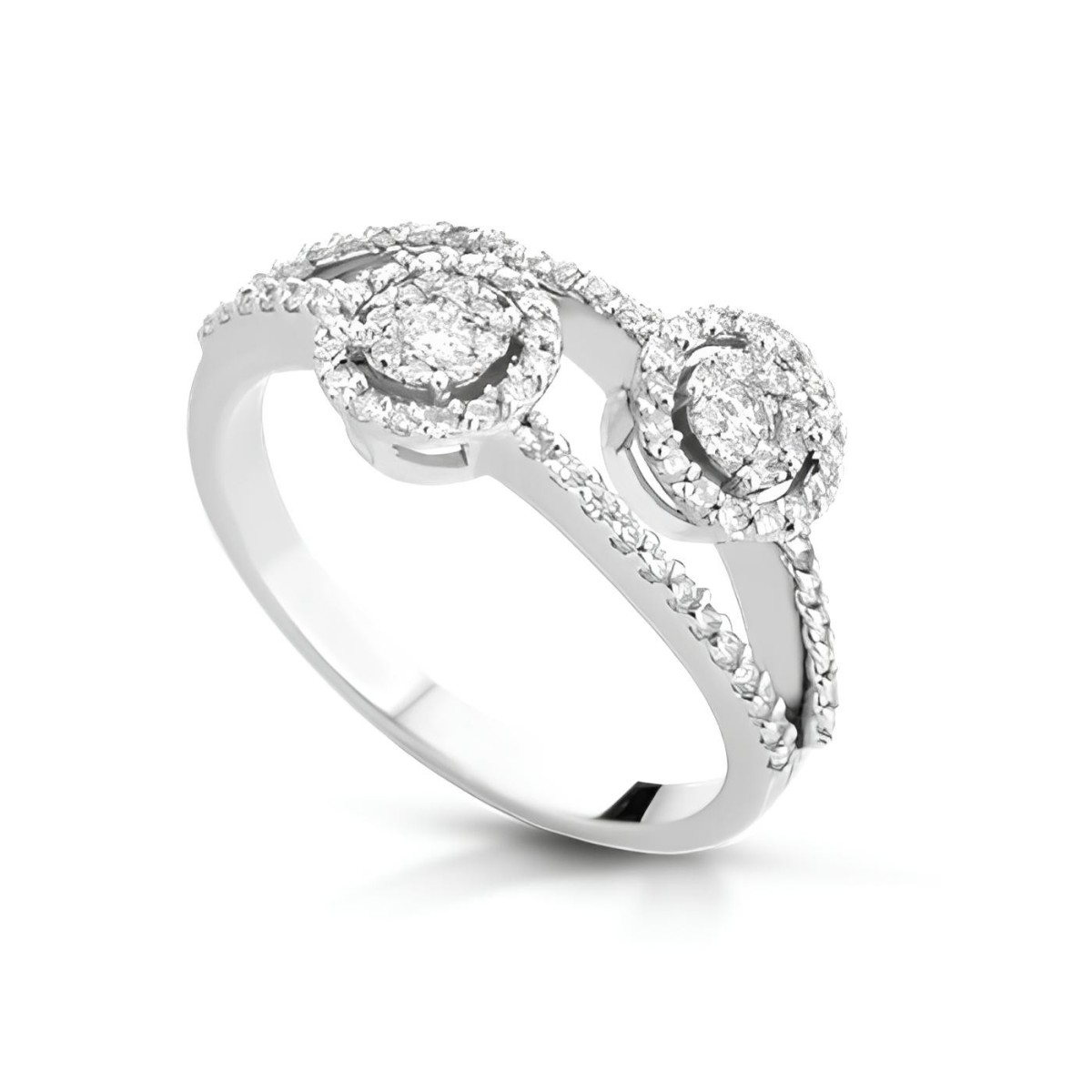 Anello Bilogy Armonia in Oro Bianco 18k SG23116