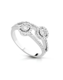 Anello Bilogy Armonia in Oro Bianco 18k SG23116