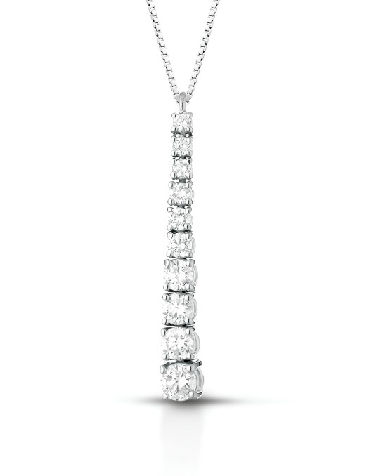 Pendente Cascata di Luce in Oro Bianco 18k SG44625