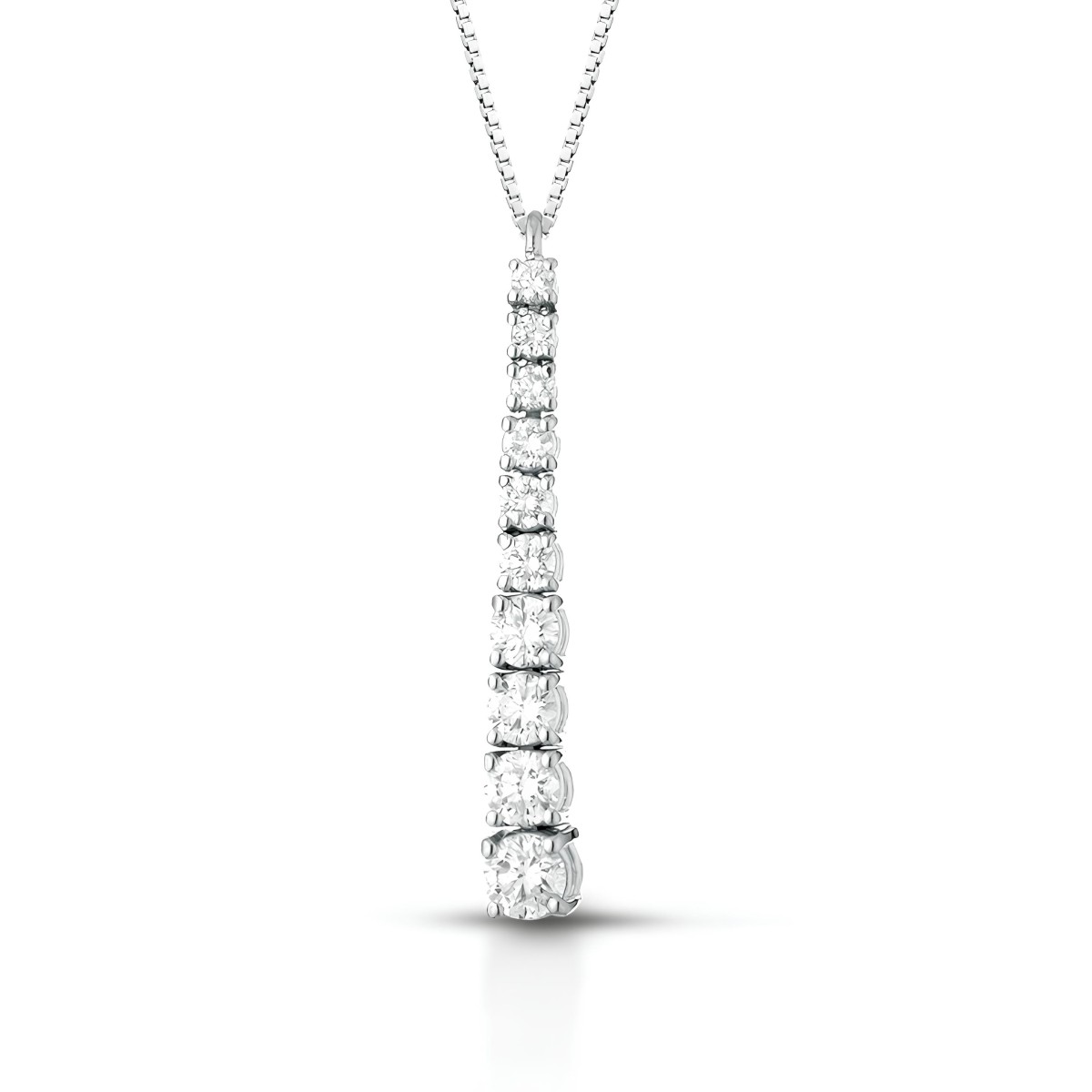 Pendente Cascata di Luce in Oro Bianco 18k SG44625