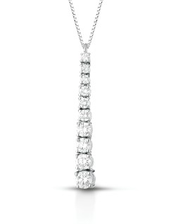 Pendente Cascata di Luce in Oro Bianco 18k SG44625