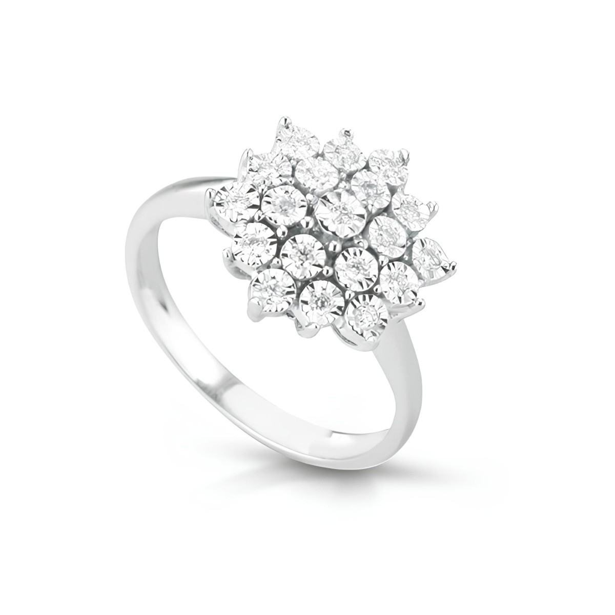 Anello Petali di Brillantezza in Oro Bianco 18k SG33627