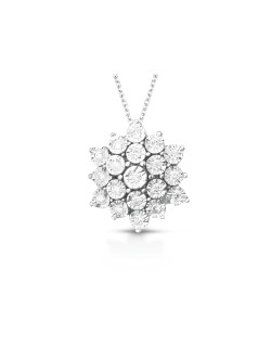 Ciondolo Petali di Brillantezza in Oro Bianco 18k SG89792