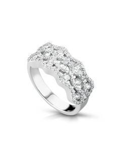 Anello Onde di Brillantezza in Oro Bianco 18k SG94270