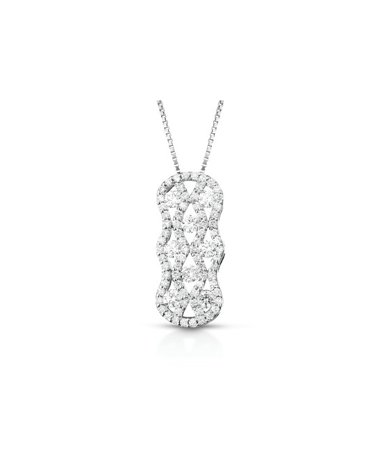 Ciondolo Onde di Brillantezza in Oro Bianco 18k SG59152