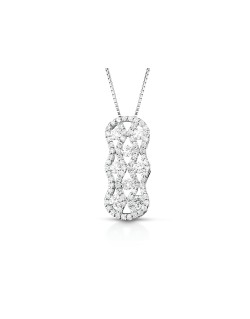Ciondolo Onde di Brillantezza in Oro Bianco 18k SG59152