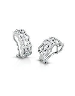 Orecchini Onde di Brillantezza in Oro Bianco 18k SG56272