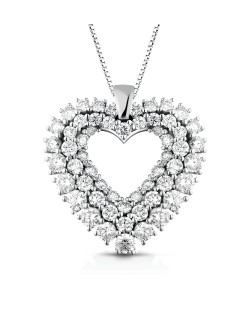 Ciondolo Cuore di Brillantezza in Oro Bianco 18k SG40636