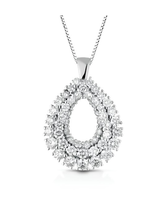 Ciondolo Goccia di Luce in Oro Bianco 18k SG05214