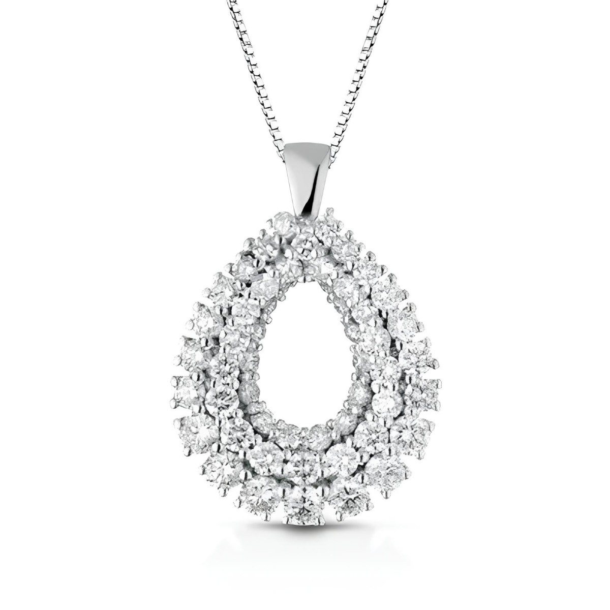 Ciondolo Goccia di Luce in Oro Bianco 18k SG05214