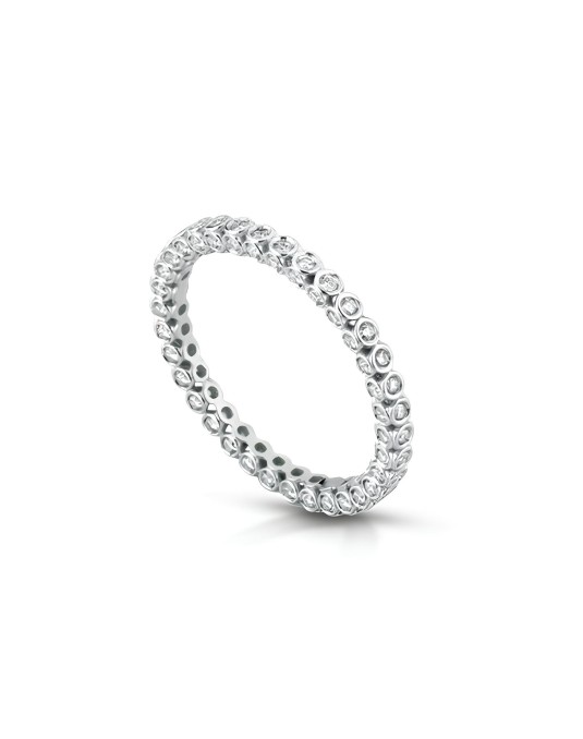 Anello Eternity di Luce in Oro Bianco 18k SG35013