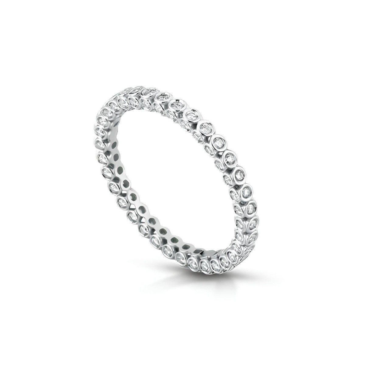 Anello Eternity di Luce in Oro Bianco 18k SG35013