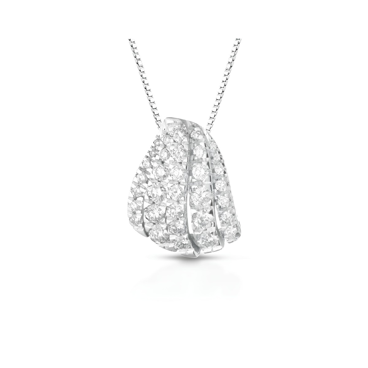 Ciondolo Cascata di Brillantezza in Oro Bianco 18k SG15058