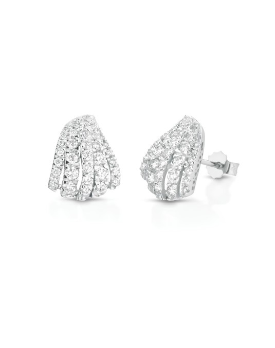 Orecchini Cascata di Brillantezza in Oro Bianco 18k SG69758
