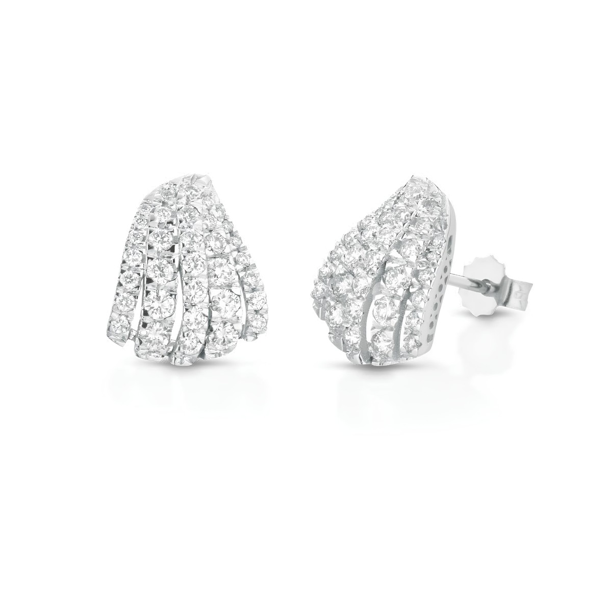 Orecchini Cascata di Brillantezza in Oro Bianco 18k SG69758