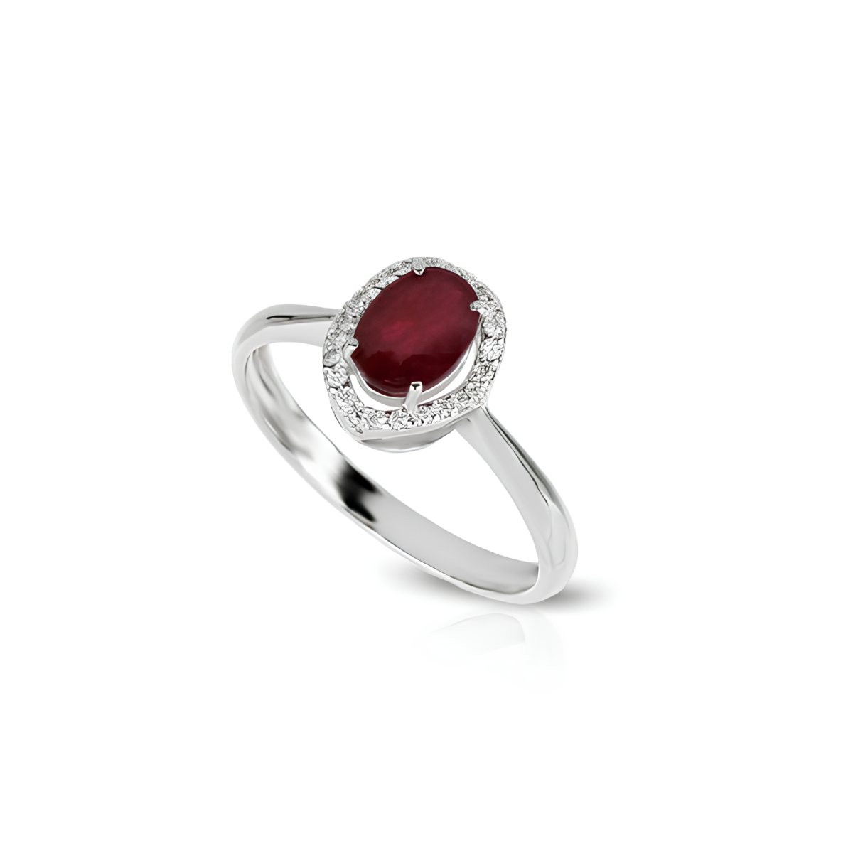 Anello Rubino Regale in Oro Bianco 18k SG59549