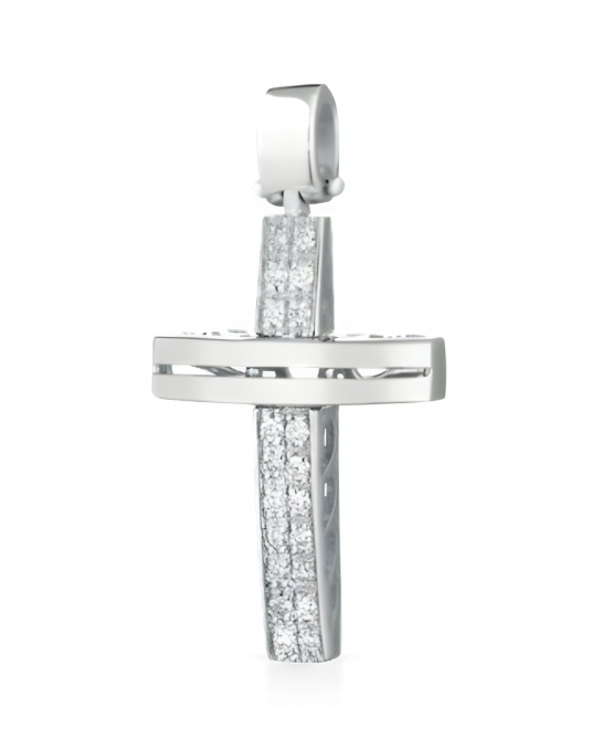Croce Splendore Divino in Oro Bianco 18k SG02835