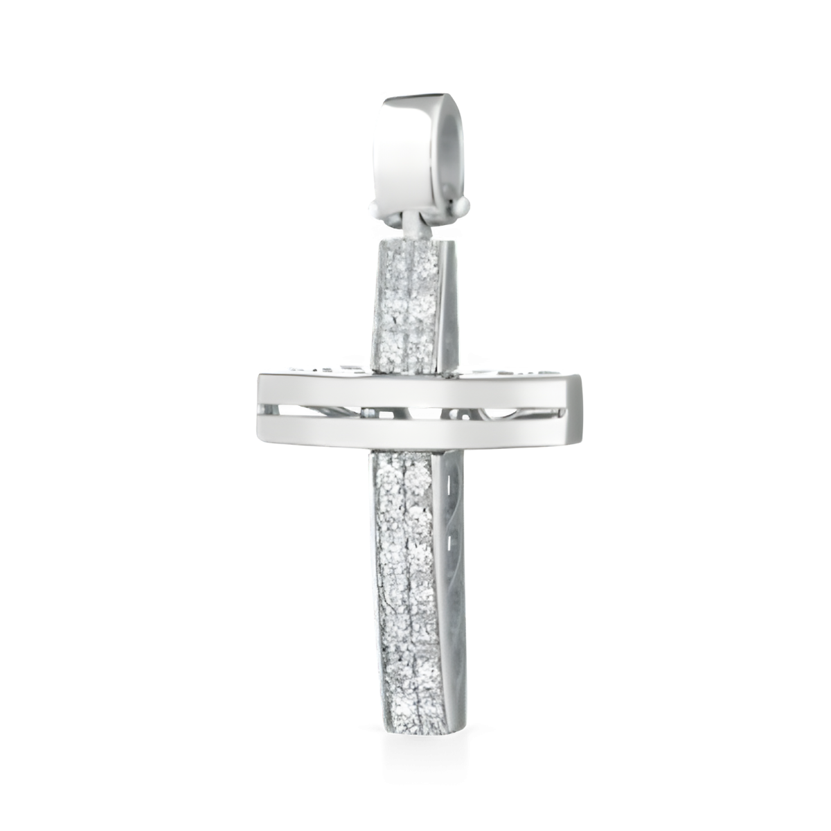 Croce Splendore Divino in Oro Bianco 18k SG02835