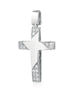 Croce Luce Eterna in Oro Bianco 18k SG94896