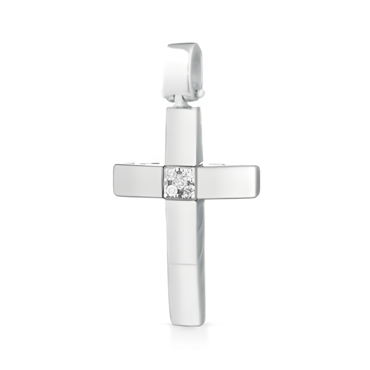 Croce Purezza Divina in Oro Bianco 18k SG28726